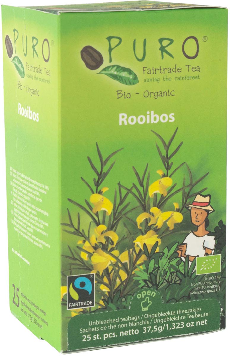 Puro Bio thee, rooibos, fairtrade, pak van 25 zakjes Top Merken Winkel